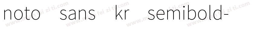 noto sans kr semibold字体转换